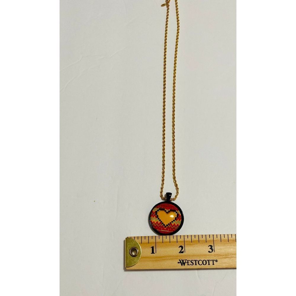 Signed B C Lind 14 KGE Turkish Rope Necklace Vintage with Fun Heart Charm